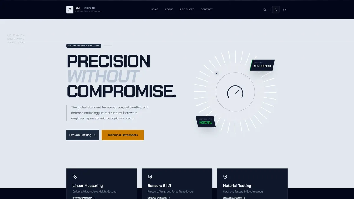Industrial Metrology E-Commerce Platform (Next.js 15)