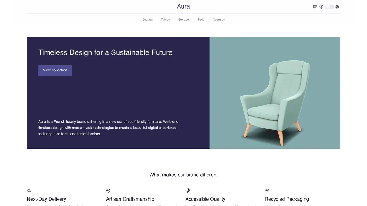 Aura: E-commerce Website